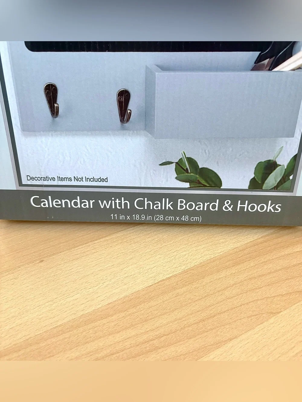NEW Wall Calendar with Chalkboard/Message Board & Hooks True Living